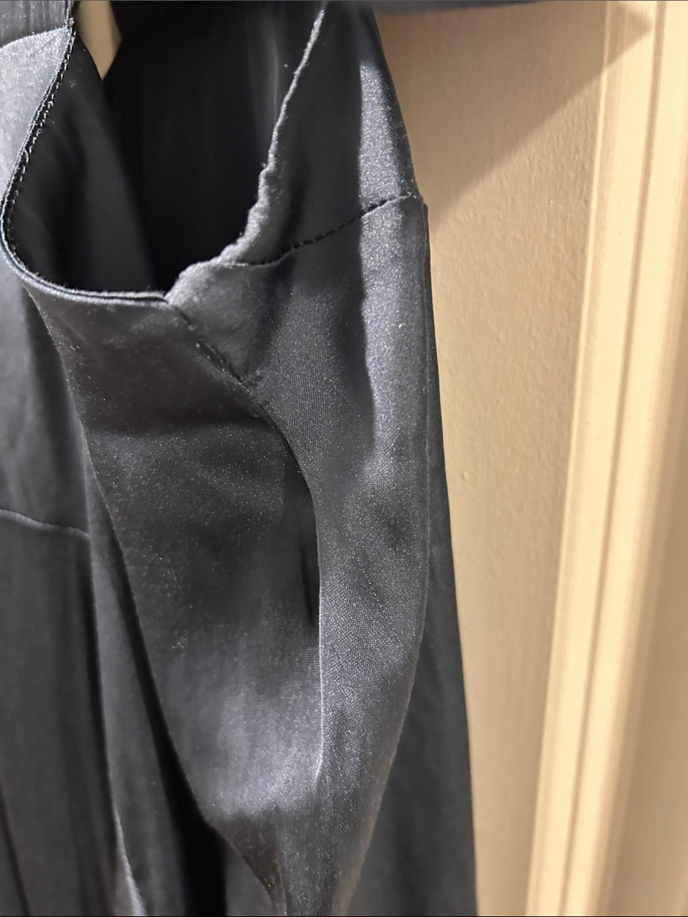 Maje Navy Blue Maxi Dress with Waist Tie - Picture 4 of 9